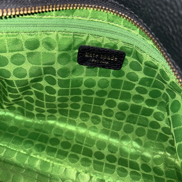 EUC Kate Spade Noel Rue Black Tote Perforated Pebbled Leather Handbag - Picture 13 of 15